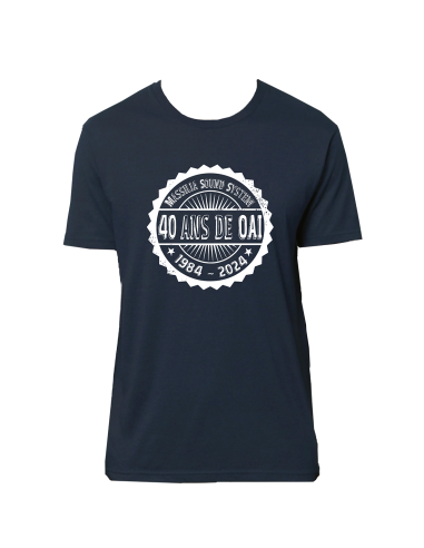 T-shirt des 40 ans (bleu marine) : Le macaron